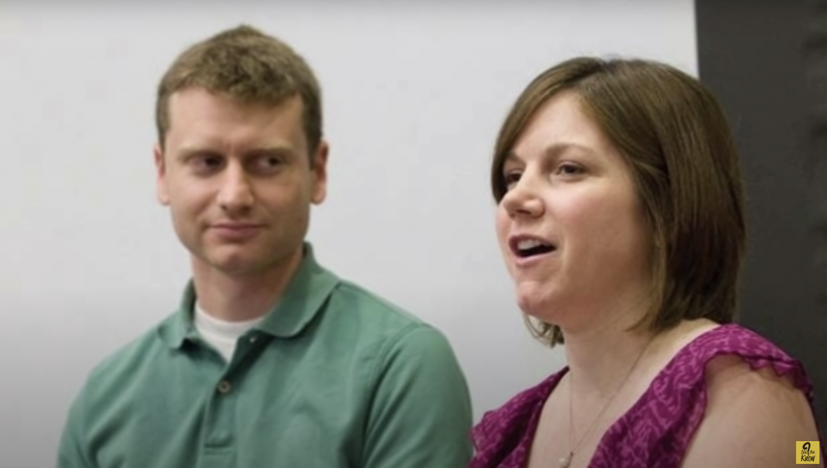 Laura Perkins and her husband talking to the camera, Photo Credit: Did You Know